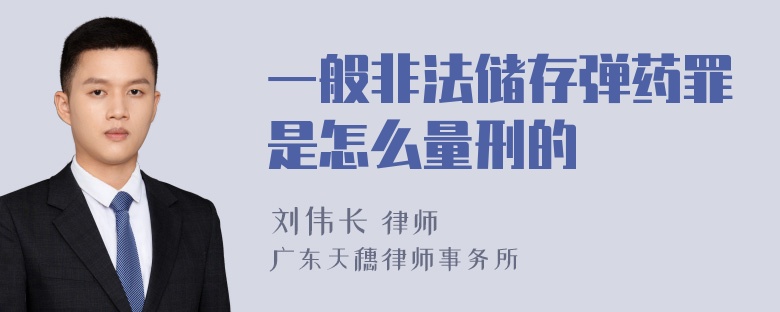 一般非法储存弹药罪是怎么量刑的