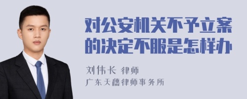 对公安机关不予立案的决定不服是怎样办