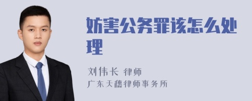 妨害公务罪该怎么处理