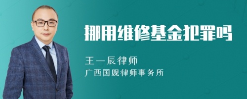 挪用维修基金犯罪吗