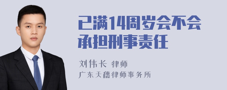 已满14周岁会不会承担刑事责任