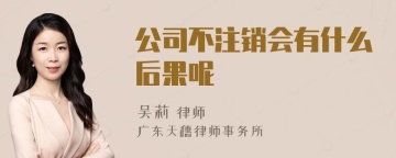 公司不注销会有什么后果呢