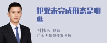 犯罪未完成形态是哪些