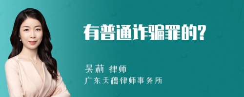 有普通诈骗罪的?