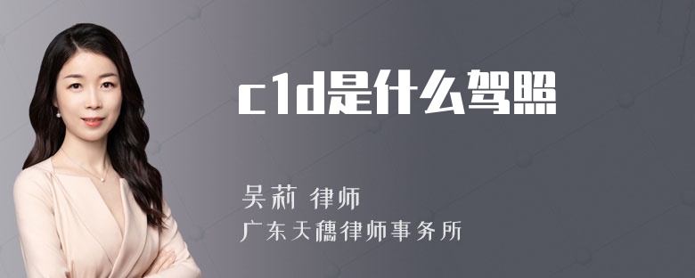 c1d是什么驾照