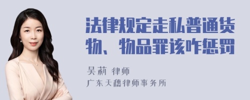 法律规定走私普通货物、物品罪该咋惩罚