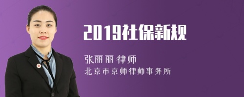 2019社保新规