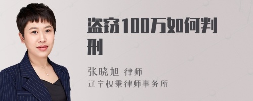 盗窃100万如何判刑