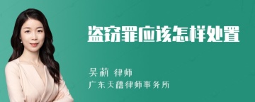 盗窃罪应该怎样处置