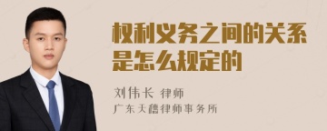 权利义务之间的关系是怎么规定的