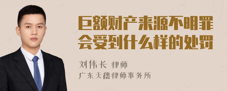 巨额财产来源不明罪会受到什么样的处罚