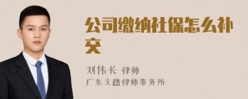 公司缴纳社保怎么补交