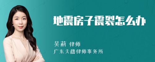 地震房子震裂怎么办