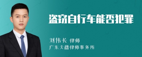 盗窃自行车能否犯罪