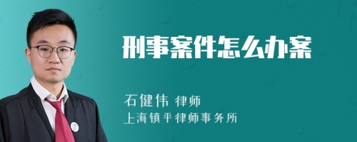 刑事案件怎么办案