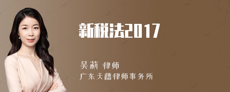 新税法2017