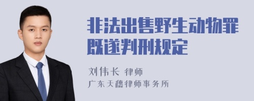 非法出售野生动物罪既遂判刑规定