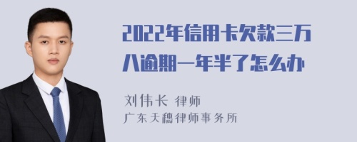 2022年信用卡欠款三万八逾期一年半了怎么办