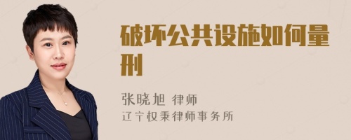 破坏公共设施如何量刑