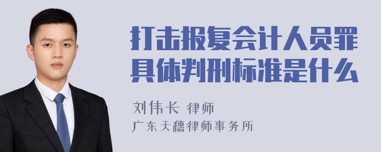 打击报复会计人员罪具体判刑标准是什么