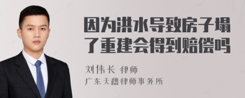 因为洪水导致房子塌了重建会得到赔偿吗