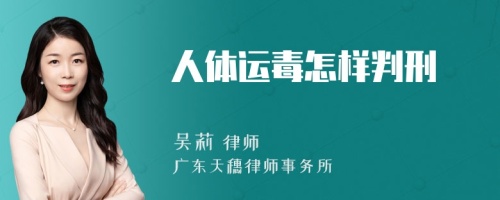 人体运毒怎样判刑