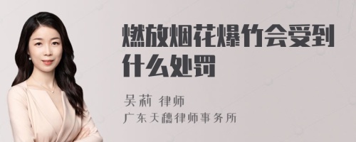 燃放烟花爆竹会受到什么处罚