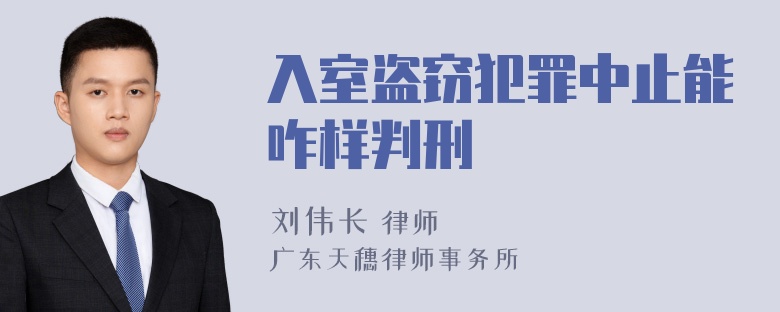 入室盗窃犯罪中止能咋样判刑