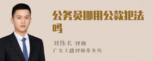 公务员挪用公款犯法吗