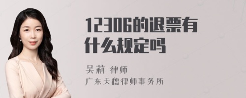 12306的退票有什么规定吗