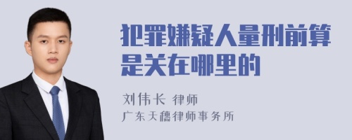 犯罪嫌疑人量刑前算是关在哪里的