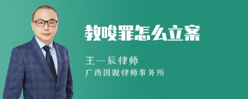 教唆罪怎么立案