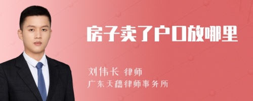 房子卖了户口放哪里