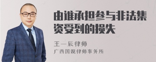 由谁承担参与非法集资受到的损失