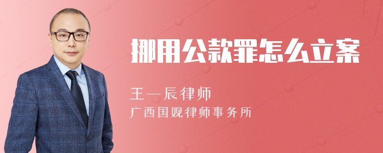 挪用公款罪怎么立案