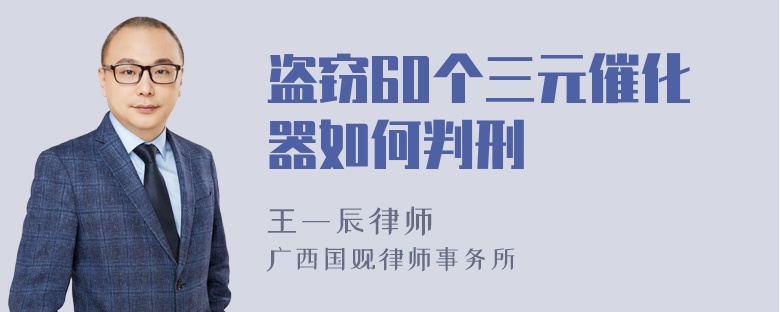 盗窃60个三元催化器如何判刑