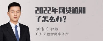 2022年网贷逾期了怎么办?