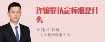 诈骗罪认定标准是什么