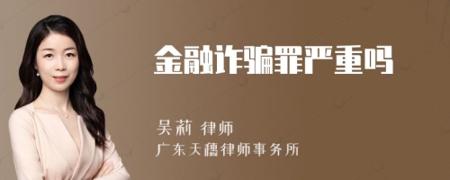 金融诈骗罪严重吗