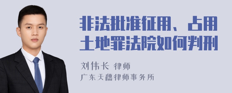 非法批准征用、占用土地罪法院如何判刑