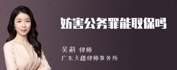 妨害公务罪能取保吗