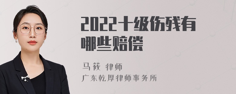 2022十级伤残有哪些赔偿