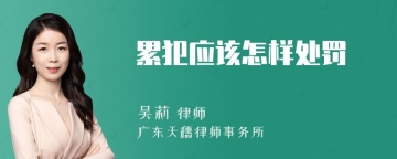 累犯应该怎样处罚