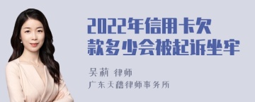 2022年信用卡欠款多少会被起诉坐牢