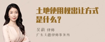 土地使用权出让方式是什么？