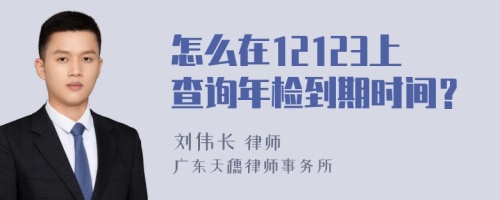 怎么在12123上查询年检到期时间？