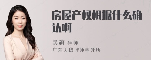 房屋产权根据什么确认啊