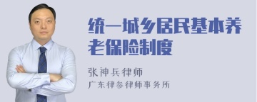 统一城乡居民基本养老保险制度