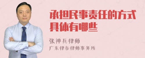 承担民事责任的方式具体有哪些