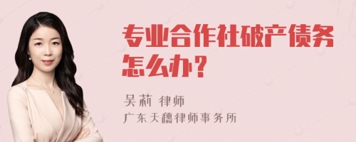 专业合作社破产债务怎么办？